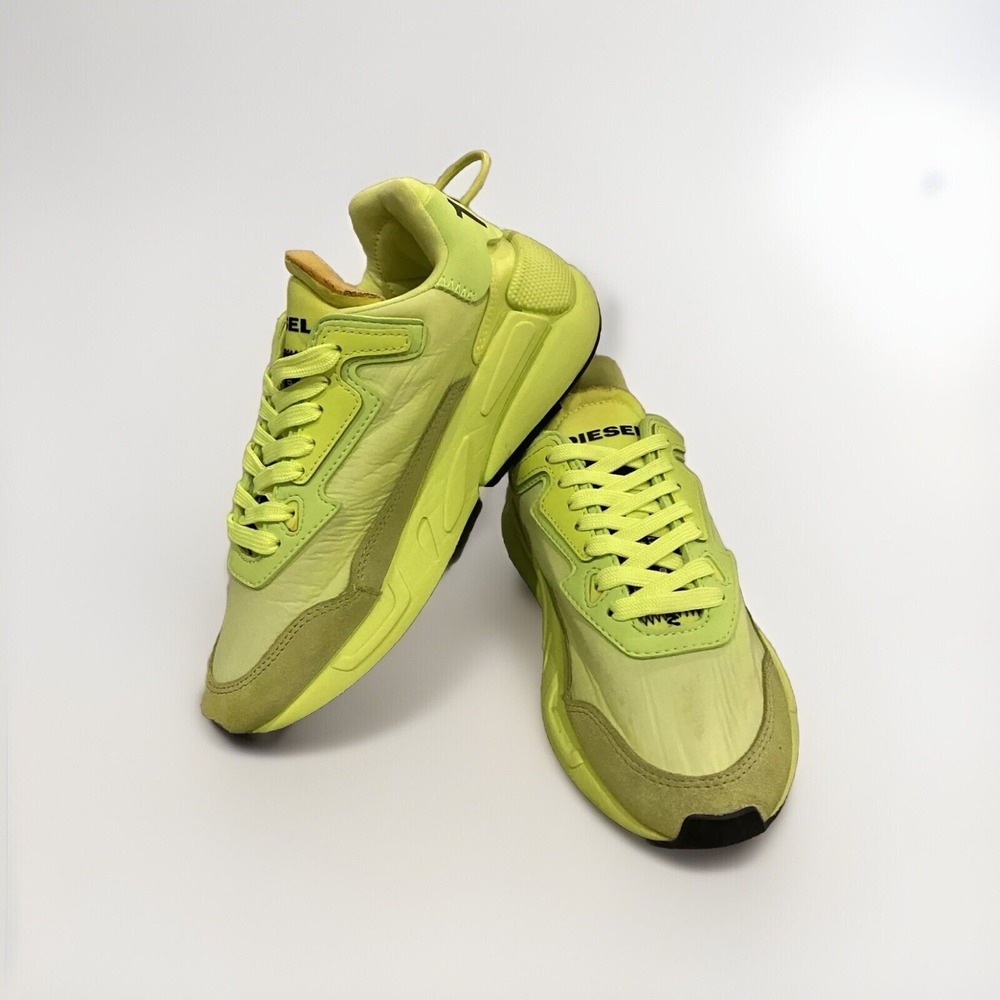 Diesel S-Serendipity LC Women Neon Green Canvas Lace Up Lifestyle Sneakers Sz 5